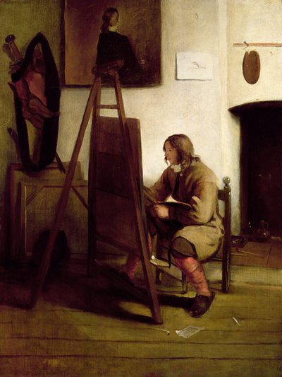 An Artist in His Studio by Carel Fabritius